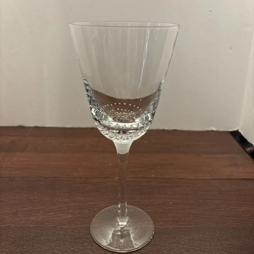 Pier 1 Bubbles Water  Goblet 9 1/8